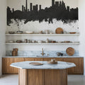 Toronto Canada Skyline Black & White Mural Wallpaper - room preview 06