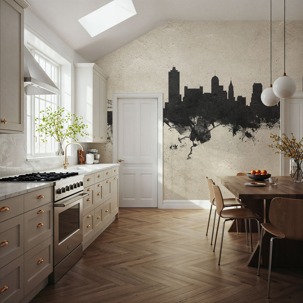 Memphis Tennessee Skyline Concrete Mural Wallpaper - room preview 06