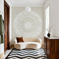 Coastal Block Print II Neutral Mural Wallpaper - room preview 06