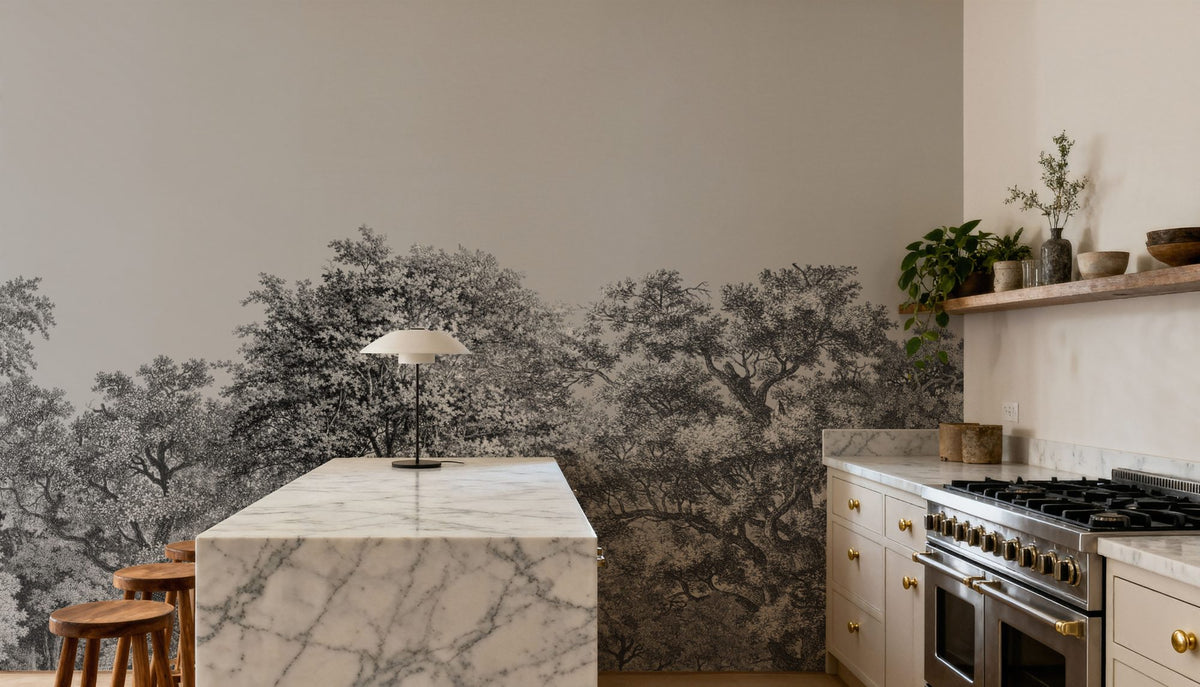 Over the Treetops,Smoke Mural Wallpaper - room preview 06