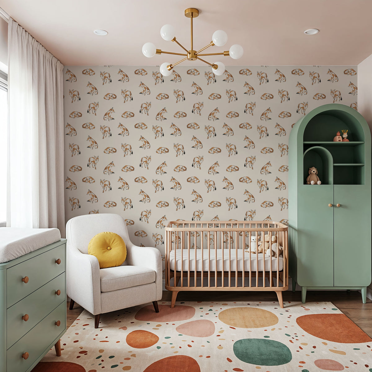 Fox Forest Mural Wallpaper - room preview 06