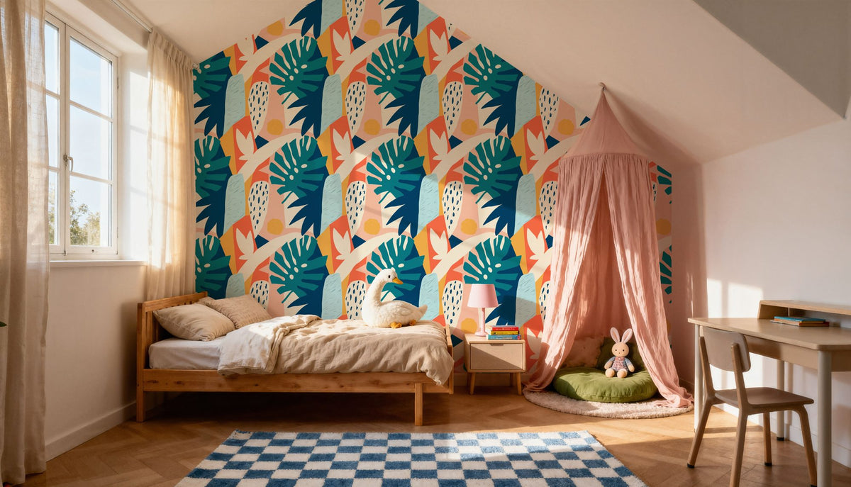 Monstera Love Mural Wallpaper - room preview 06