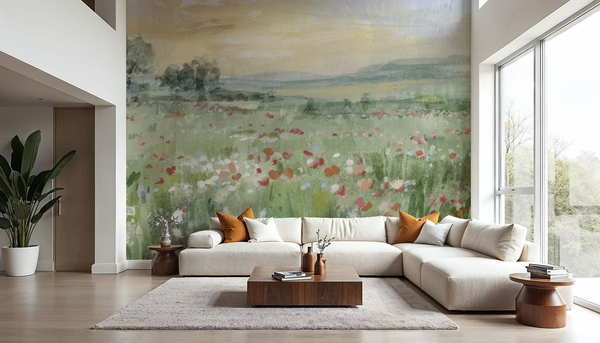First Light on the Meadow Mural Wallpaper - room preview 06