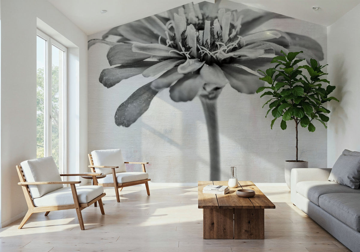 Wonderful Wildflowers IX Neutral Mural Wallpaper - room preview 06