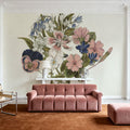 Pansy Party I Honeybloom Mural Wallpaper - room preview 06