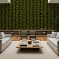 Fern Stripes, Fresh Green Mural Wallpaper - room preview 06
