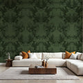Flower Bridges Green Mural Wallpaper - room preview 06