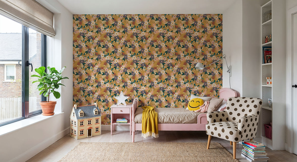 Market Flowers Mural Wallpaper - room preview 06