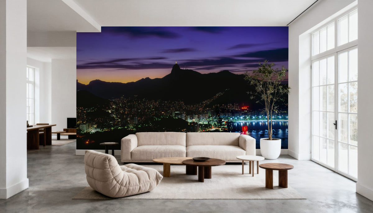 Rio Twilight Harbor Mural Wallpaper - room preview 06