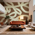 Modern Abstract `Nunc Yopie` Mural Wallpaper - room preview 06