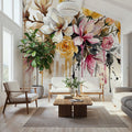 Spring Bouquet II - Watercolor Flower Series Mural Wallpaper - room preview 06