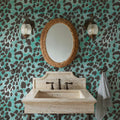 Summer Paws Turqouise Mural Wallpaper - room preview 06