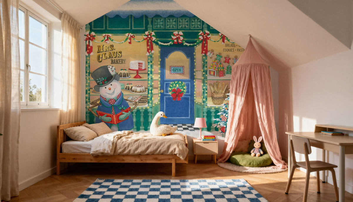 Main Street Christmas I Mural Wallpaper - room preview 06