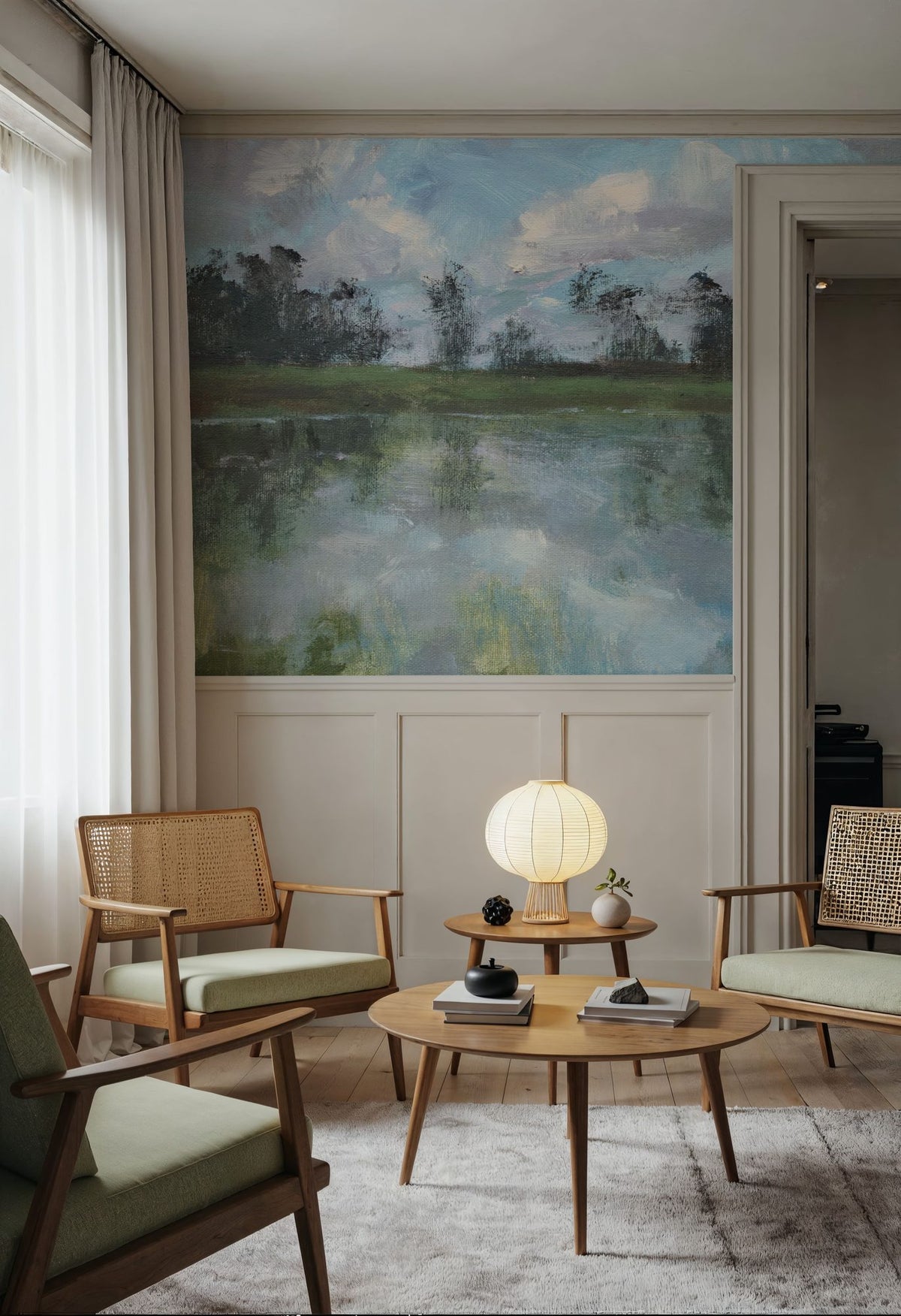 Reflections on the River Mural Wallpaper - room preview 06