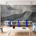 Concrete Shapes Gray Mural Wallpaper - room preview 06