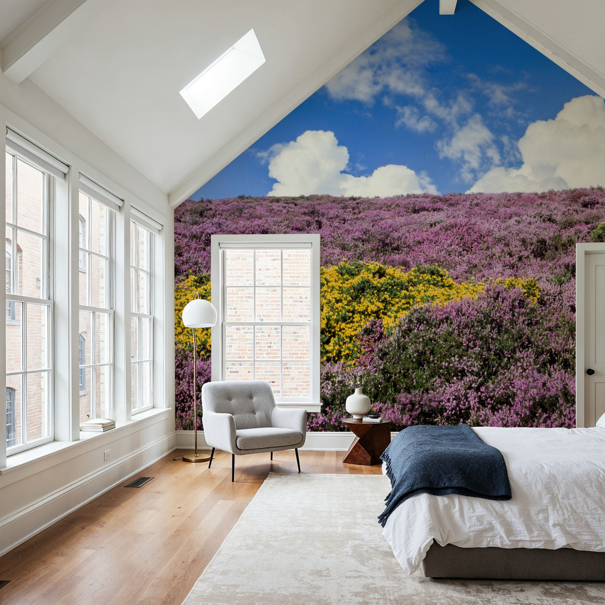 Blooming Heather Horizon Mural Wallpaper - room preview 06