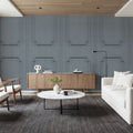 Faux Wall Panel Moulding, Stone Mural Wallpaper - room preview 06