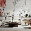 Line Flower I Mural Wallpaper - room preview 06
