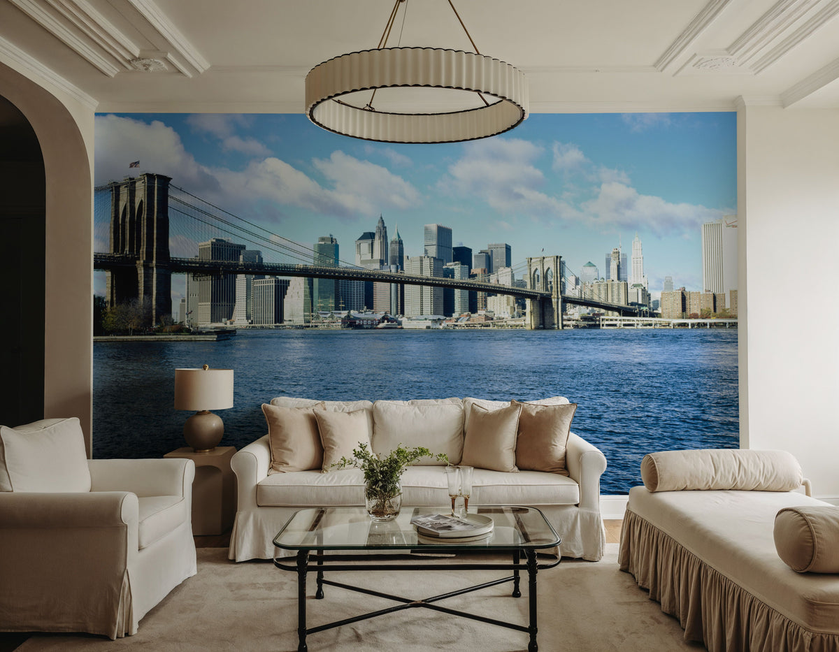 Urban Crossing Blue Mural Wallpaper - room preview 06