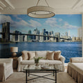 Urban Crossing Blue Mural Wallpaper - room preview 06