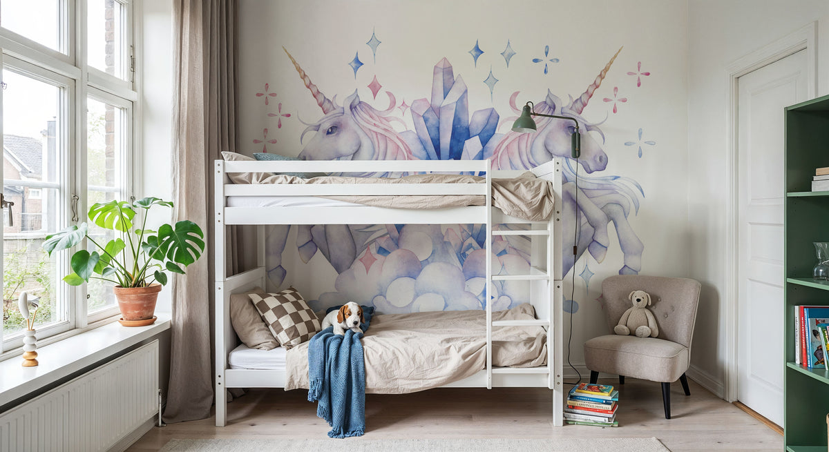 Unicorn Power Mural Wallpaper - room preview 06