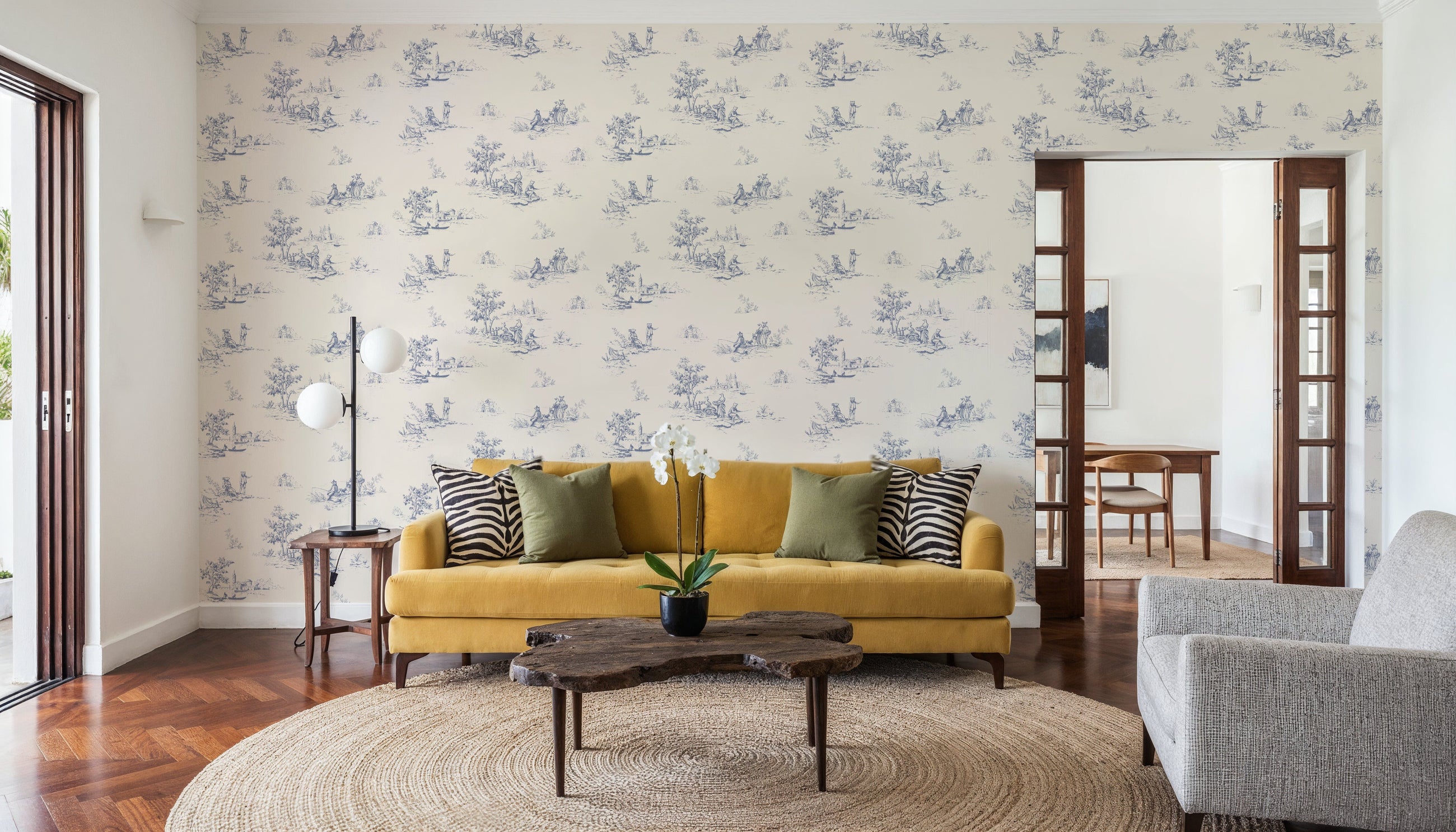 Fairy Tale Toile De Jouy Mural Wallpaper