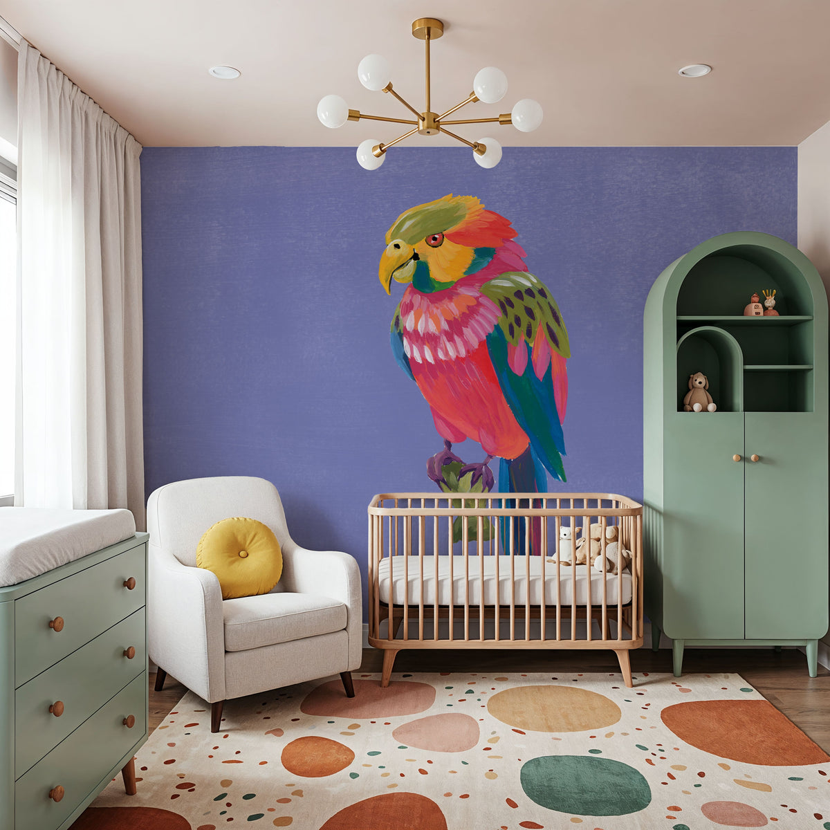 Birds of Paradise II Mural Wallpaper - room preview 06