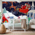Santa and His Reindeers Mural Wallpaper - room preview 06