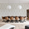 Diamond Leaf Mural Wallpaper - room preview 06