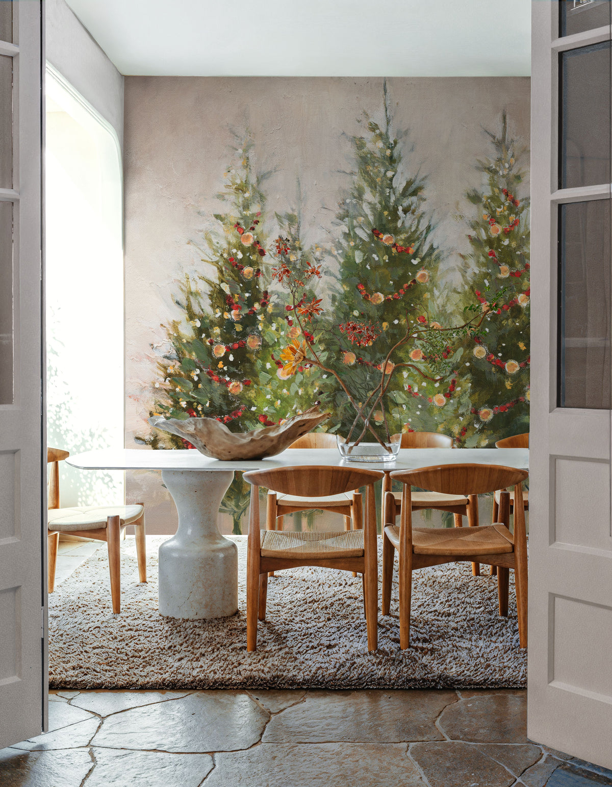 Evergreen Grove Mural Wallpaper - room preview 06