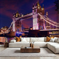 Purple Twilight Bridge Mural Wallpaper - room preview 06