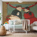 Seasonal Snowman II Mural Wallpaper - room preview 06