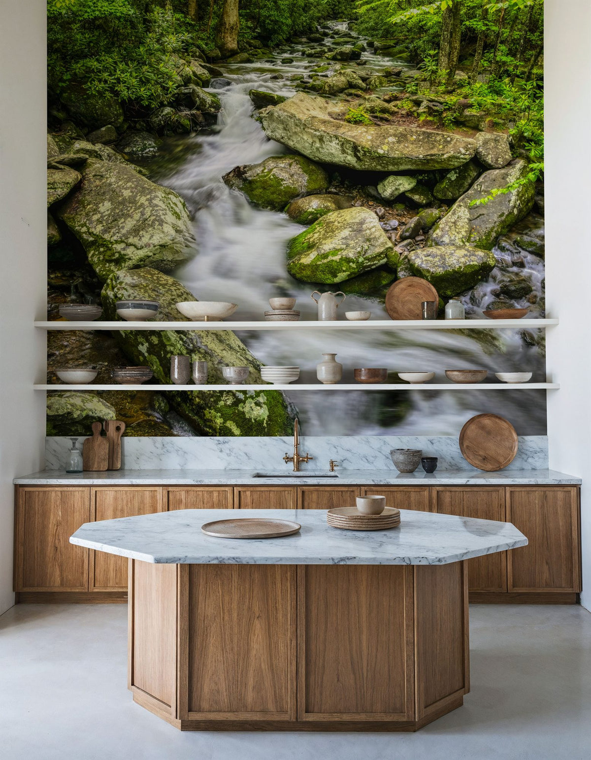 Woodland Cascade Mural Wallpaper - room preview 06