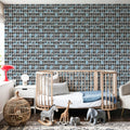 Harlequin Kittens, Baby Blue Mural Wallpaper - room preview 06