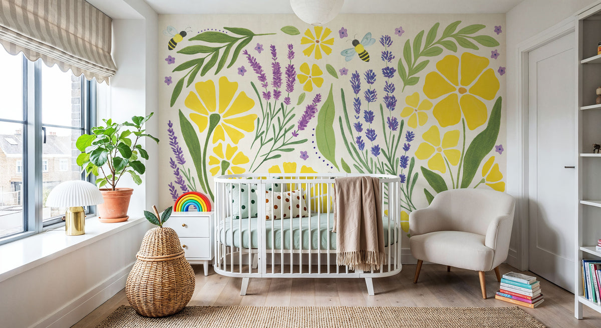 Lavender Garden I Mural Wallpaper - room preview 06