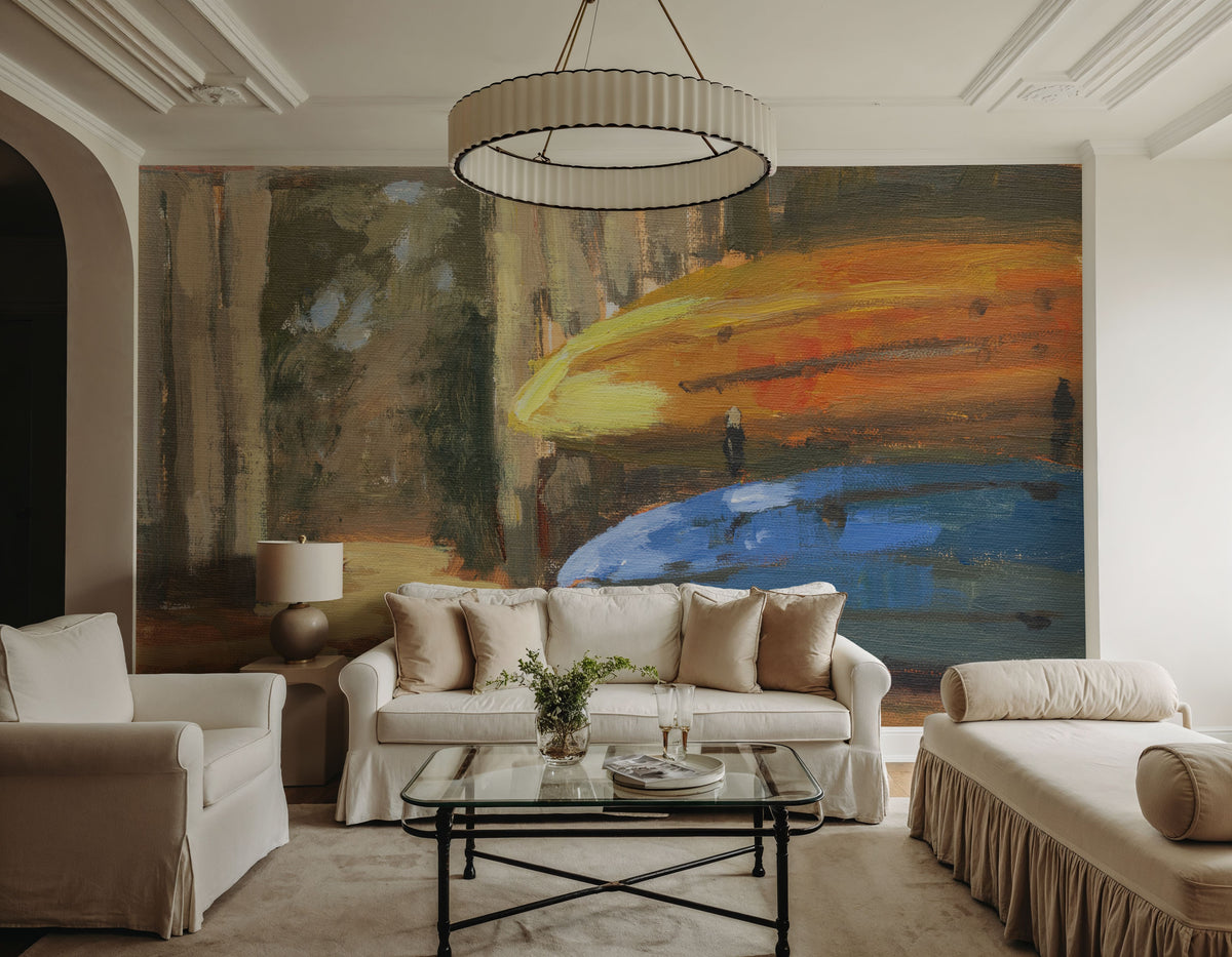 Kayaks Ready Mural Wallpaper - room preview 06