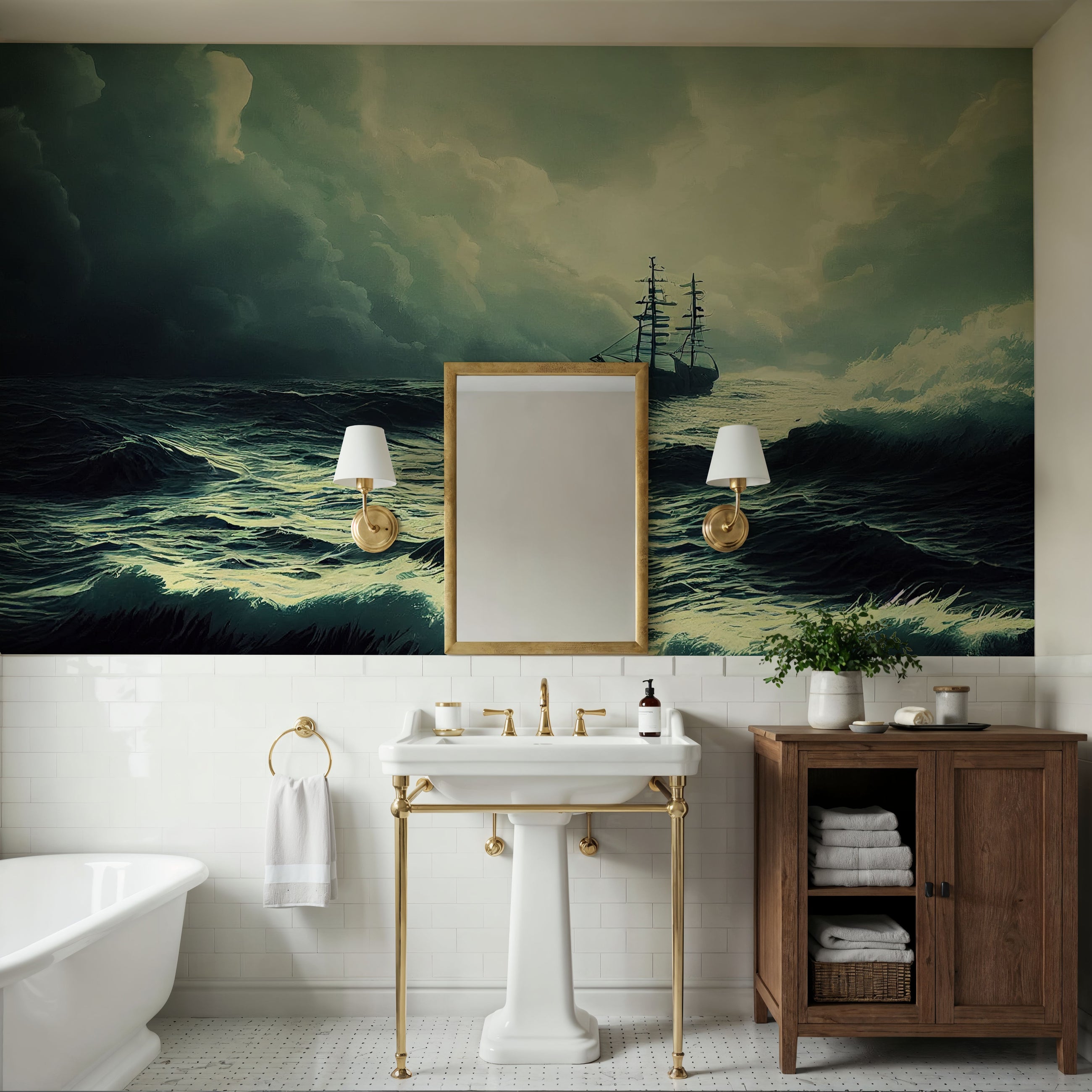 Night Sailing Mural Wallpaper