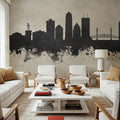 Jacksonville Florida Skyline Concrete Mural Wallpaper - room preview 06