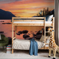 Cascade Mountains Sunset Mural Wallpaper - room preview 06