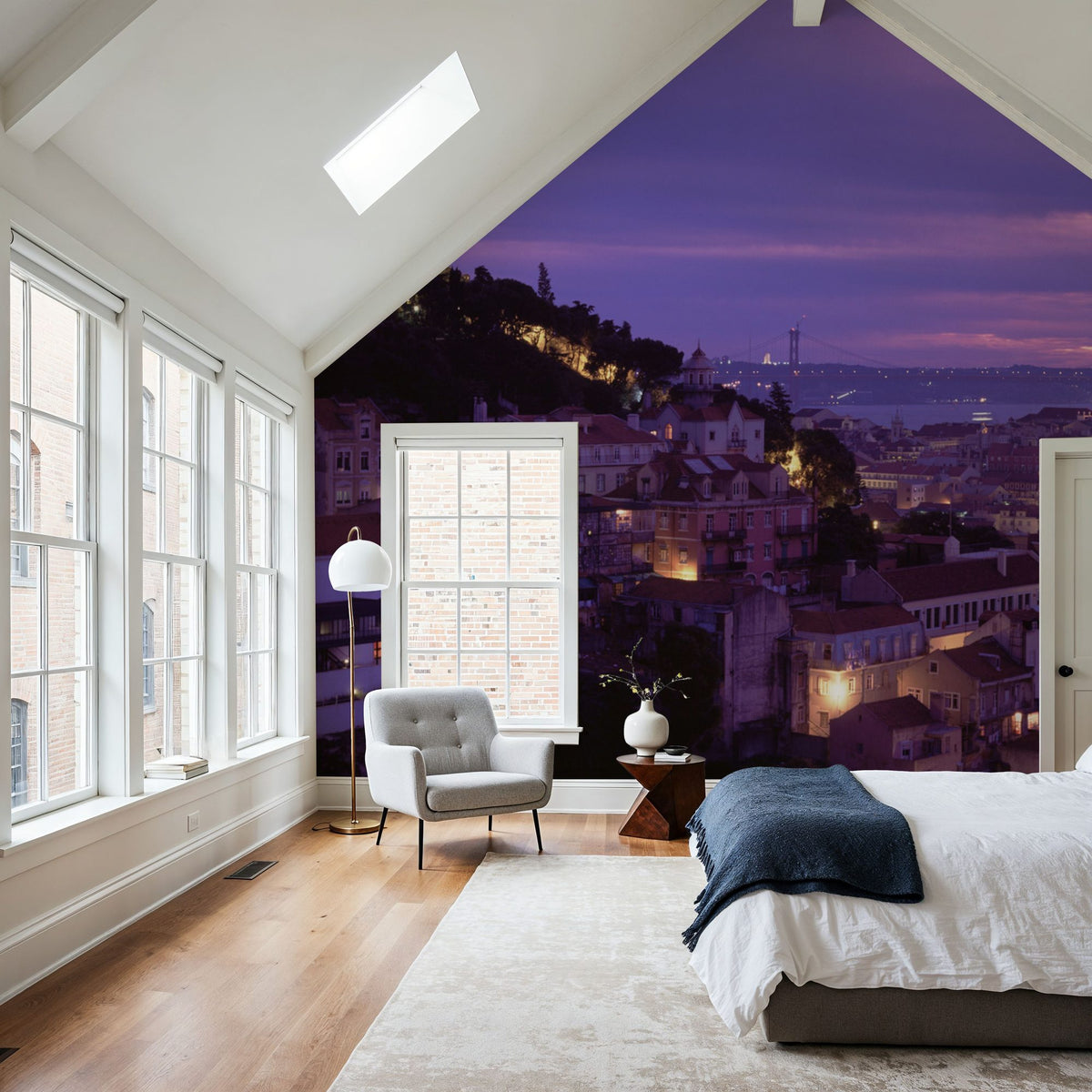 Twilight Castle Panorama Mural Wallpaper - room preview 06