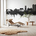 Scunthorpe England Skyline Black & White Mural Wallpaper - room preview 06