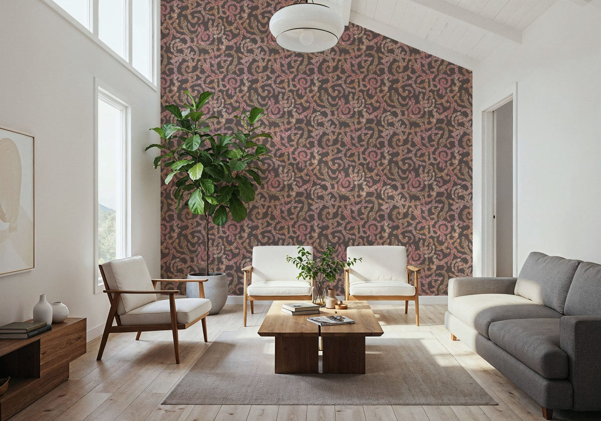 Olive Tree, Mauve Mural Wallpaper - room preview 06