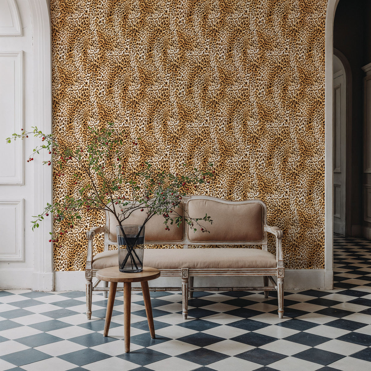 Leopard Flow Mural Wallpaper - room preview 06