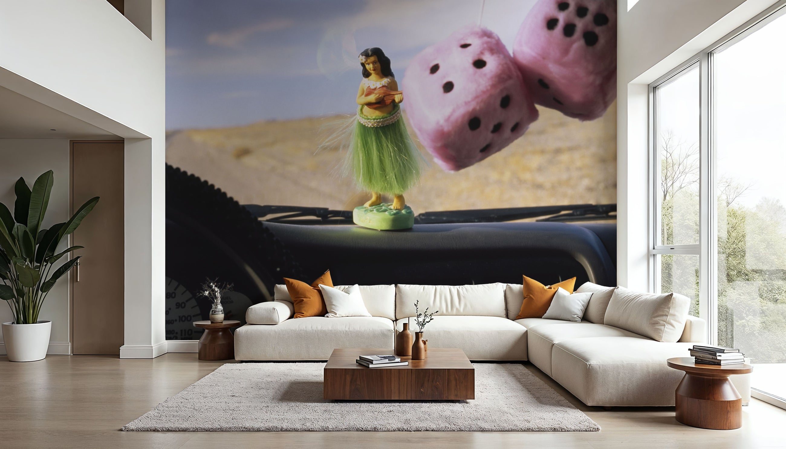 Desert Dashboard Nostalgia Mural Wallpaper