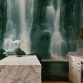 Emerald Cascade Mural Wallpaper - room preview 06