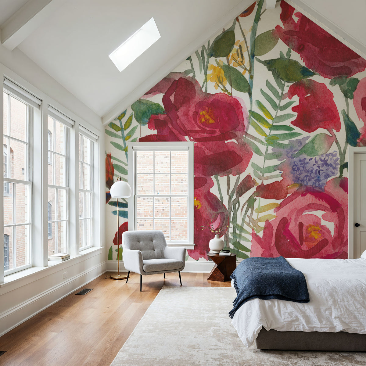 February Flowers Mural Wallpaper - room preview 06