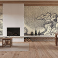 Moon in Clouds Mural Wallpaper - room preview 06