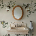 Rambling Rose, Mustard on Cream Mural Wallpaper - room preview 06
