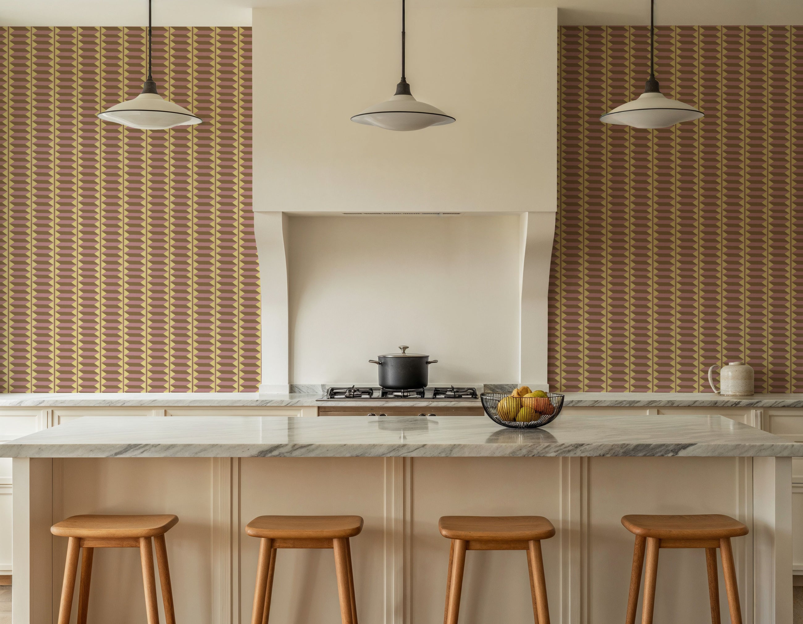Accordion, Rose and Butter Mural Wallpaper