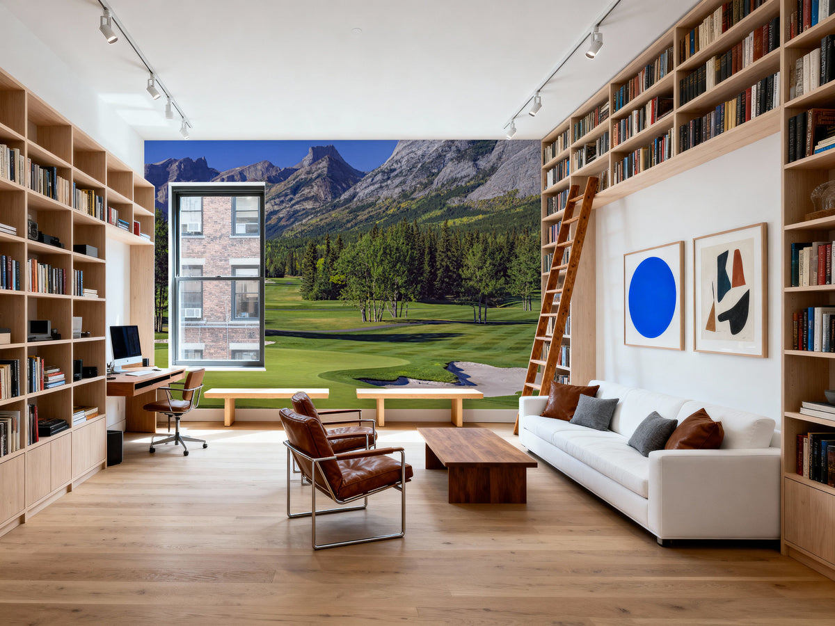 Mountain Golf Mural Wallpaper - room preview 06